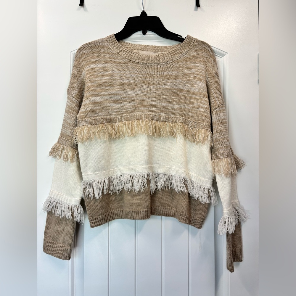 Women’s Moon River Fringe Sweater Size S